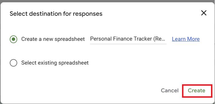 Link to sheet step